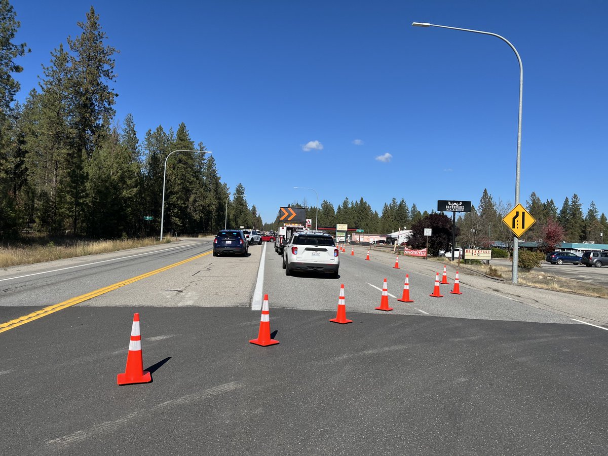 Car vs Motorcycle injury collision SR2 At Westwood Ave MP 306 NB lanes blocked traffic getting by on shoulder.
