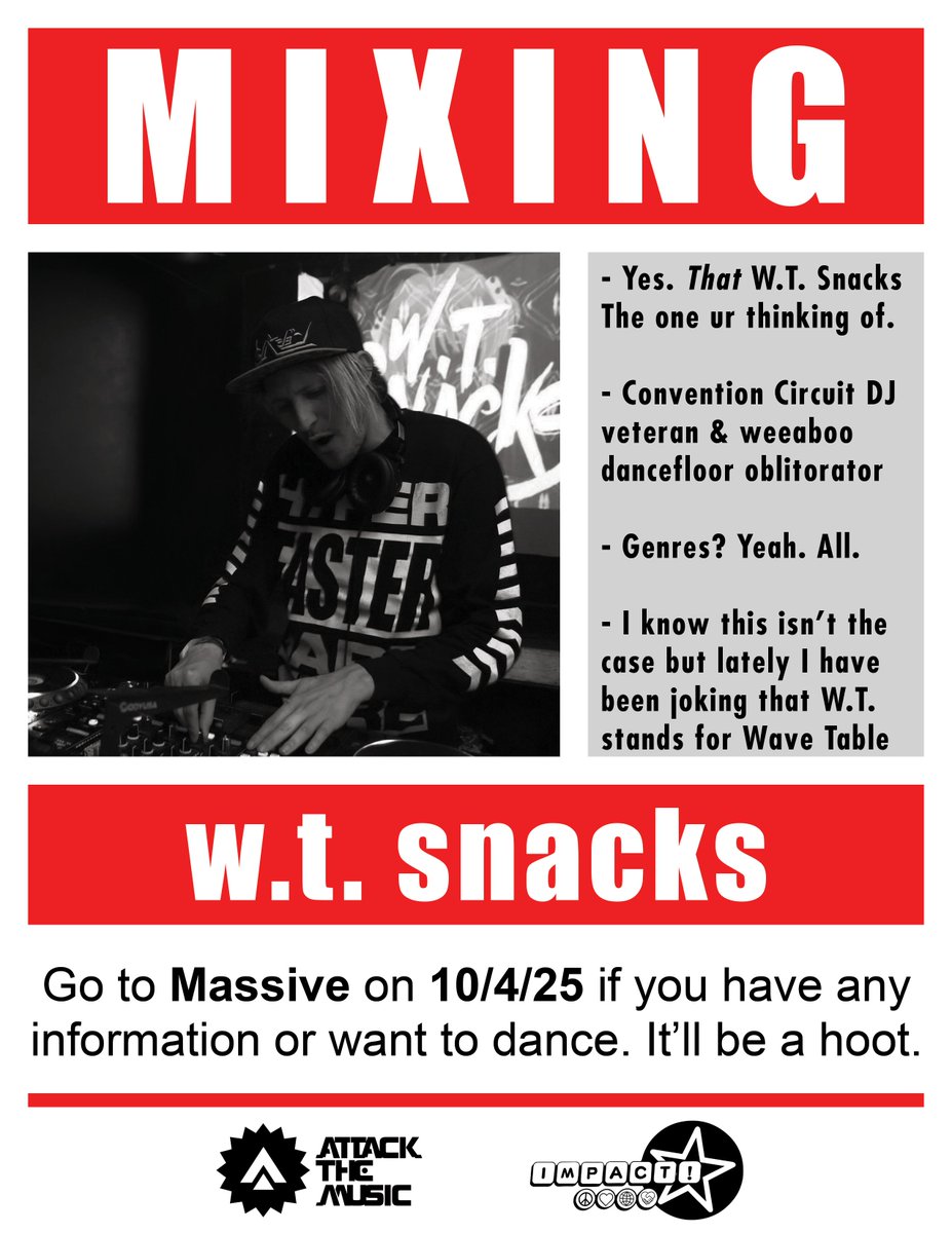 Have you seen this DJ?

If not, you'll have a chance to this saturday @ Massive! 🎟🎟🎟👇