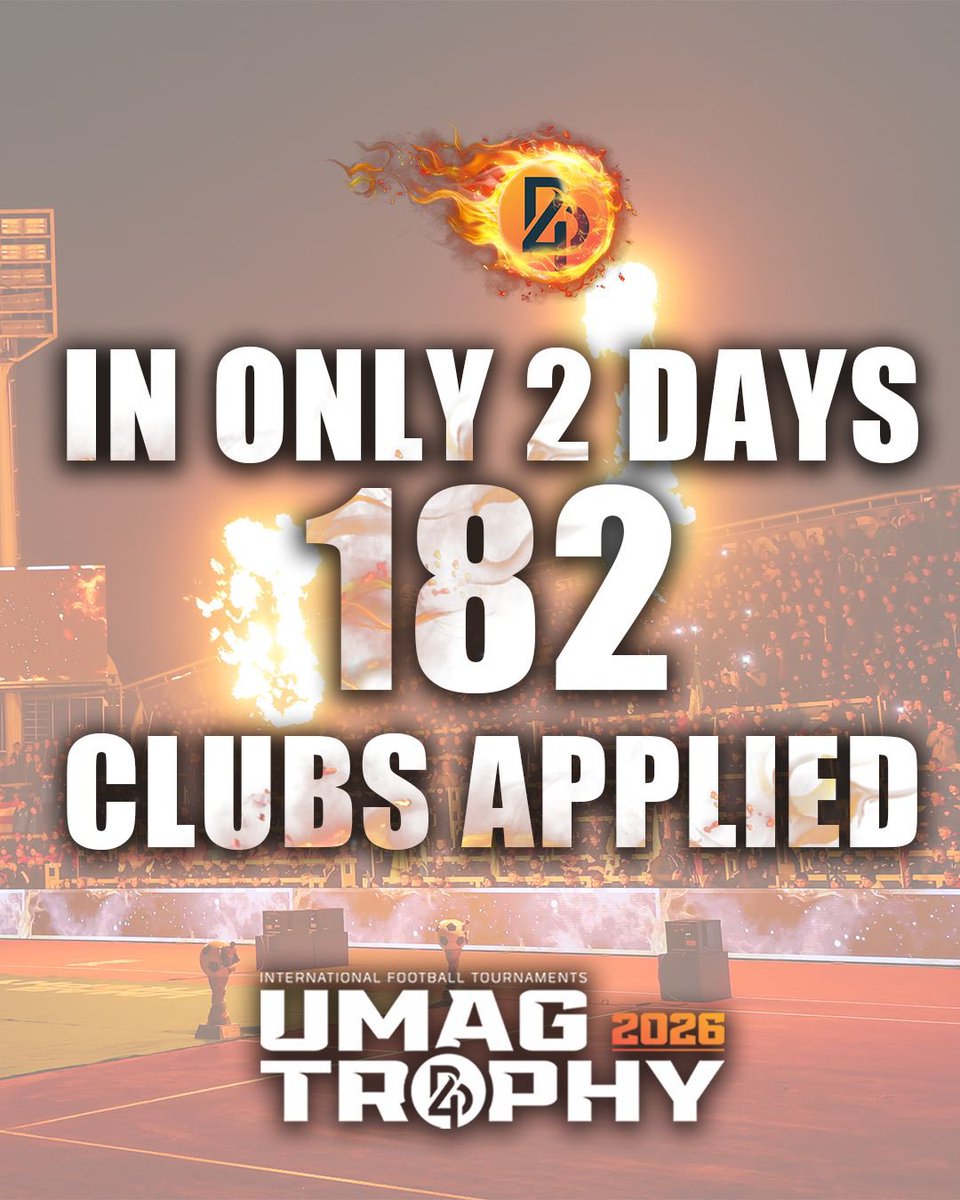 B4_Slovenia's tweet photo. In just 2️⃣ days, over 180 teams have already secured their spot at Umag Trophy 2026! 🚀
The countdown has officially begun – don’t miss your chance to be part of one of the most exciting youth football tournaments in the region! ⚽🔥
🔗 Link in bio
#B4Events #UmagTrophy https://t.co/DDPewoB6hu