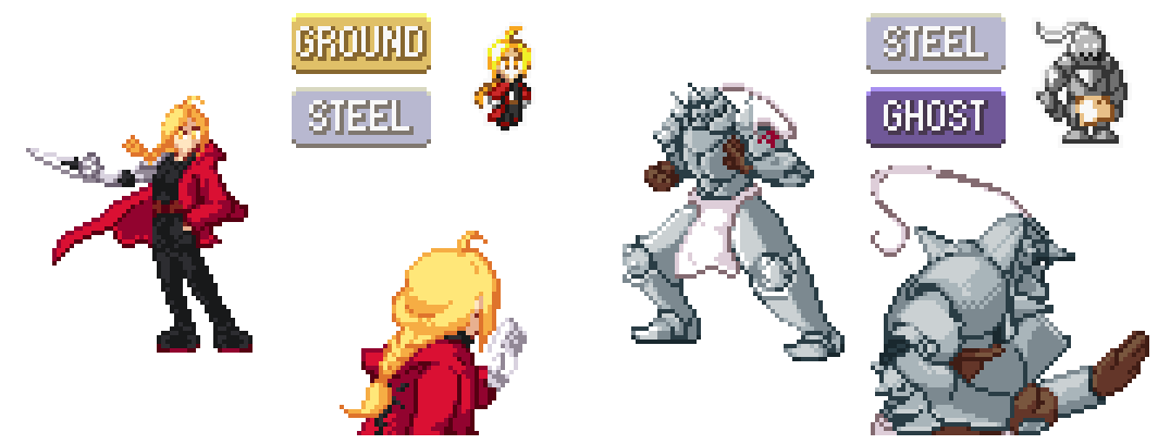 Don't Forget 3.Oct.10

The FullMetal Alchemist, Edward Elric and his brother Alphonse join the fight!

Ed is a Special Attacker with unique utility to set terrain, boost stats and control the pace of the battle.
Al is a Bulky Tank with similar traits but more physically focused.