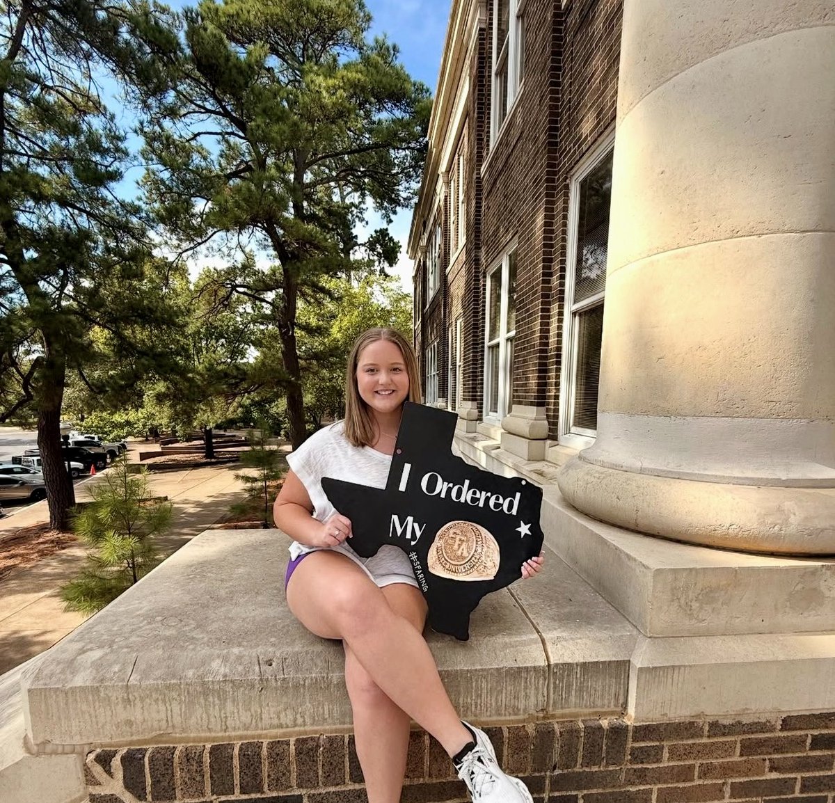 SFASU's tweet photo. Another step in the Lumberjack tradition! ππ Congrats to everyone who ordered their #SFARing this week. Next up β Big Dip! #AxeEm #RingWeek #SFABigDip https://t.co/9V30lYmdlj