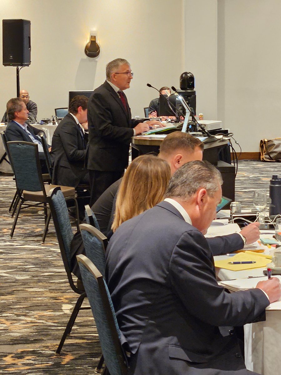 SaskTLA's tweet photo. Bob P. Hrycan of Hrycan Law Firm, examined "Dr. Allister Upchurch - Psychiatrist" played by local actor Derek Finnick. Happening at the STLA Fall Conference Mock Trial. Regina Oct 3, 2025. https://t.co/qx55QS0nRi