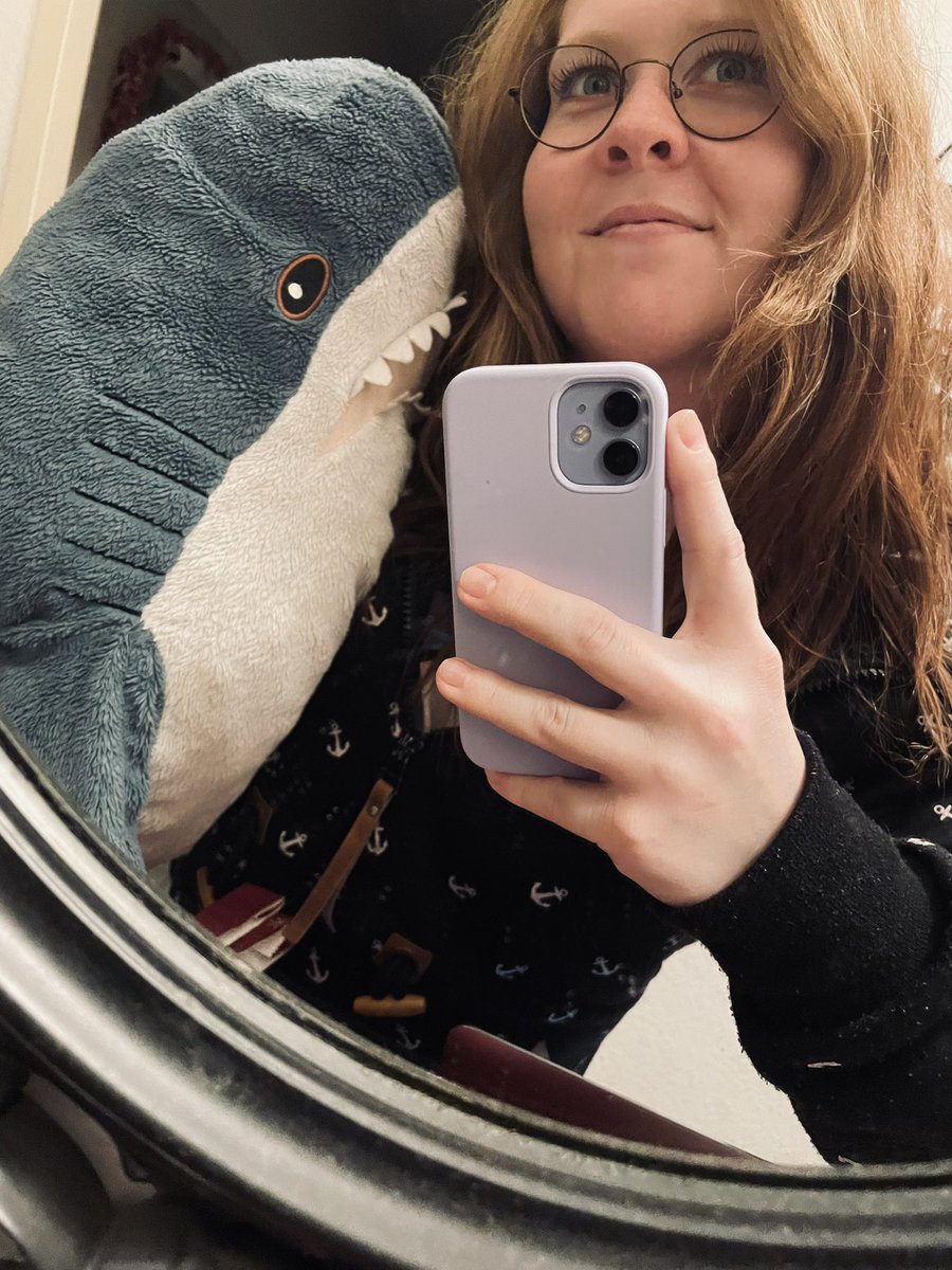 Sektion Berlin-Charlottenburg 1. Etage links ist bereit für #SchleFaZ 🌪️🦈

Haimine verbringt den Abend aber auf dem Wäscheständer. Sie ist heute Nachmittag in einen Sharknado geraten. #KannJederPassieren