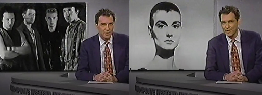 NormSNLJokes's tweet image. The Irish rock band U2 kicked off their new tour in New York City yesterday, making a surprise appearance at a downtown K-Mart.

Fellow Irish performer Sinead O'Connor was also on hand, but she... uh... she works there.