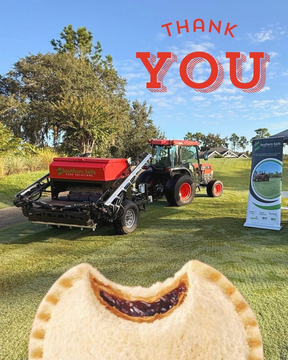 SouthernSoilsTS's tweet photo. We loved connecting with everyone at the 2025 Florida Turfgrass Conference. Thanks for stopping by our AirSlit display and sharing some smiles (and Uncrustables!) with Dave and Scott. 🥪😄 Can’t wait to see you all next year! 

#AnnualTurfgrassConference #2025AnnualFloridaTurfgrassConference
@FloridaTGA