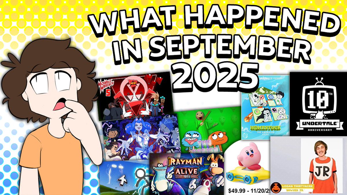 New What Happened in September (2025)
I mention that bad Nintendo Direct with Mario Galaxy Movie and crazy prices, cool animated stuffs and Undertale Anniversary, is all I could think about it.