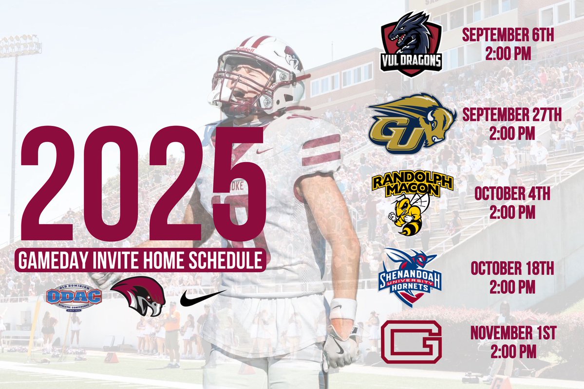 Carter Calfee (@carter_calfee) on Twitter photo I will be at Roanoke College tomorrow for a gameday visit, can't wait!!
<a href="/carljfred/">Carl Frederick</a> <a href="/JDowdy31/">Jayke Dowdy</a> <a href="/CoachSprad_3/">Tony Spradlin</a> <a href="/DeReHicks/">Dere Hicks</a> <a href="/RoanokeFB/">Roanoke College Football</a> I will be at Roanoke College tomorrow for a gameday visit, can't wait!!
<a href="/carljfred/">Carl Frederick</a> <a href="/JDowdy31/">Jayke Dowdy</a> <a href="/CoachSprad_3/">Tony Spradlin</a> <a href="/DeReHicks/">Dere Hicks</a> <a href="/RoanokeFB/">Roanoke College Football</a>