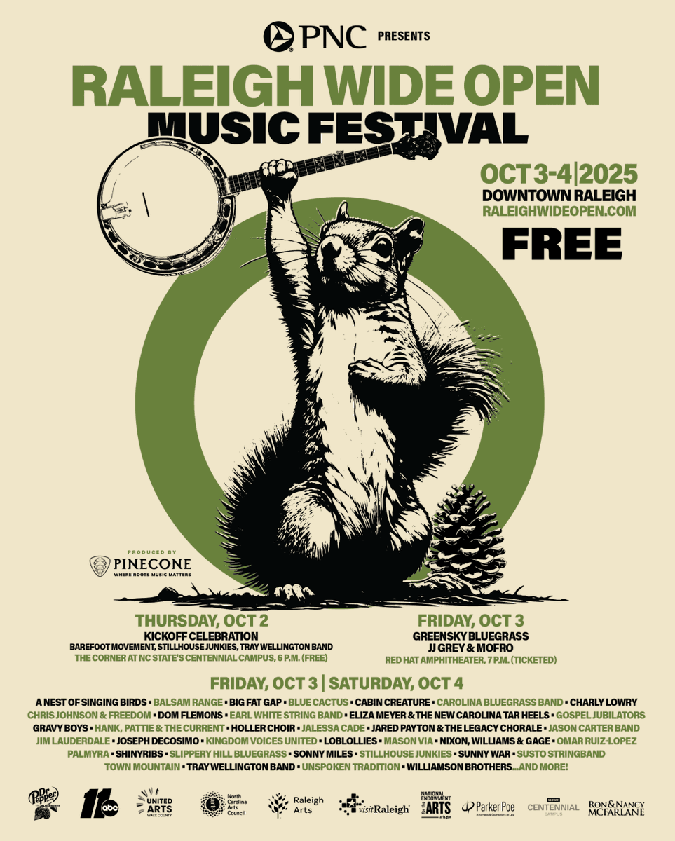 Huge night and weekend in Downtown Raleigh!
- tonight is <a href="/FirstFridayRal/">First Friday Raleigh</a> and <a href="/DowntownRaleigh/">Downtown Raleigh Alliance</a> has one event we produced <a href="/smokyhollowral/">shraleigh</a> + another we sponsored at Moore Square.
- Also we have Raleigh Wide Open by <a href="/PineConeNC/">PineCone</a>  with free music in the streets tonight + all Saturday!