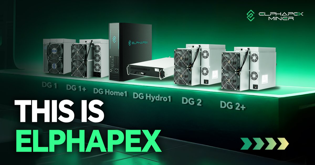 ElphaPex's tweet image. From home setups to industrial scale ElphaPex has you covered.

DG 1 | DG 1+ | DG Home 1 | DG Hydro 1 | DG 2 | DG 2+
Efficient. Reliable. Ready for the future of Scrypt mining.
👉See the lineup: elphapex.com/product?type=M…