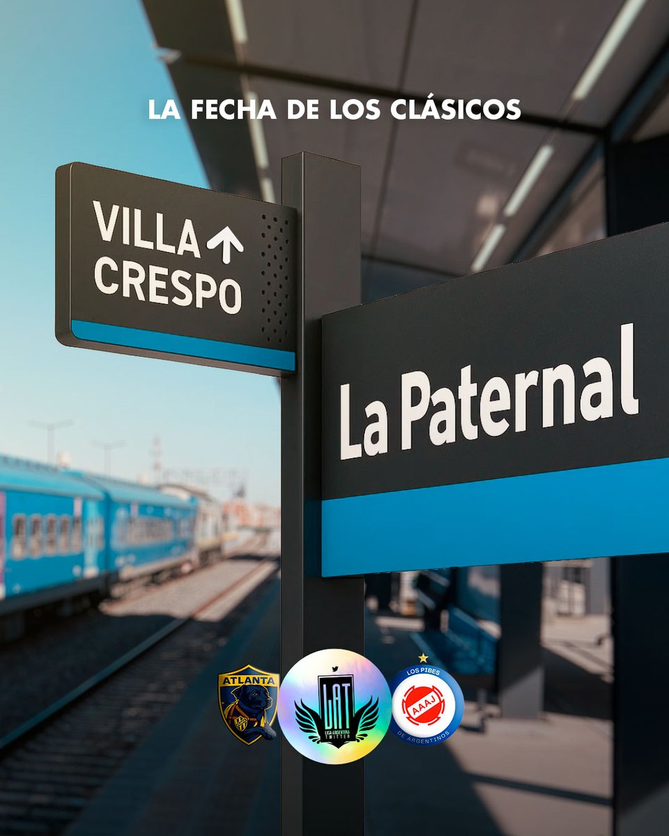 🚆 EL TREN DE LOS CLÁSICOS YA PARTIÓ. 

🤜🤛 Este domingo, <a href="/Argentwnos/">Argentinos Juniors LAT</a> y <a href="/Atlanta_LAT/">Club No Atlético Atlanta</a> se enfrentan por primera vez en la Liga.