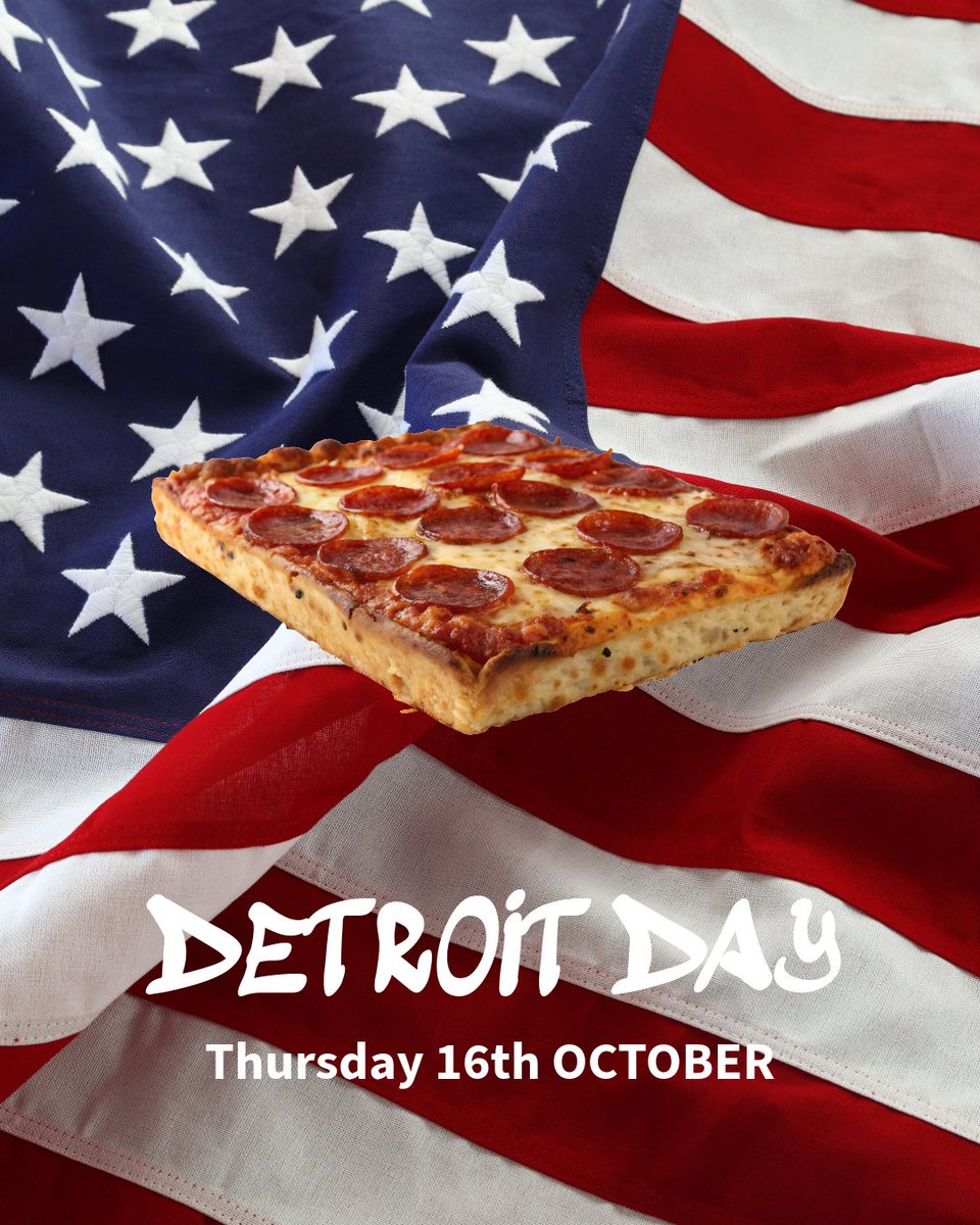 🍕🎉 Attention pizza lovers! Guess what? Detroit pizzas are BACK for one day only!  🎊 

Mark your calendars for Thursday, October 16th and get ready to indulge in that crispy crust and cheesy goodness you crave! 😍✨ 

Book now! 🍕❤️ #DetroitPizza #DetroitDay
