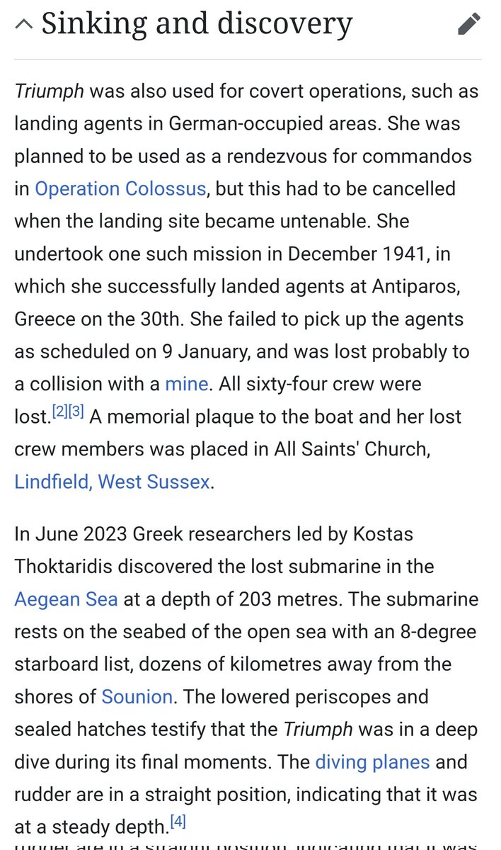AmandlaWhereto's tweet photo. @thyphoidjack According to Wikipedia the wreck was found in 2023. https://t.co/FYNMTqeTvT