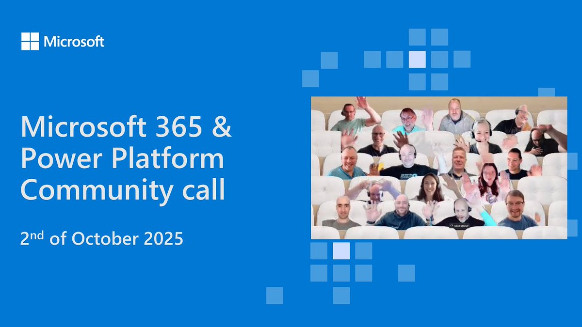 SharePoint's tweet image. 💾 Recording of the #Microsoft365 & #PowerPlatform community demos call 2nd of Oct
• The latest updates
• Demos on building AI powered capabilities for #Microsoft365 with #SPFx
• Presented by @NelloDAndrea, (cont) msft.it/l/6014sxcOM