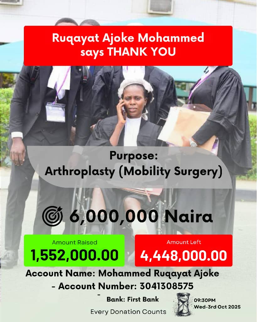 The donation update at 9.30pm today 

#legal #lawyer #surgery #accident #helpruqayat