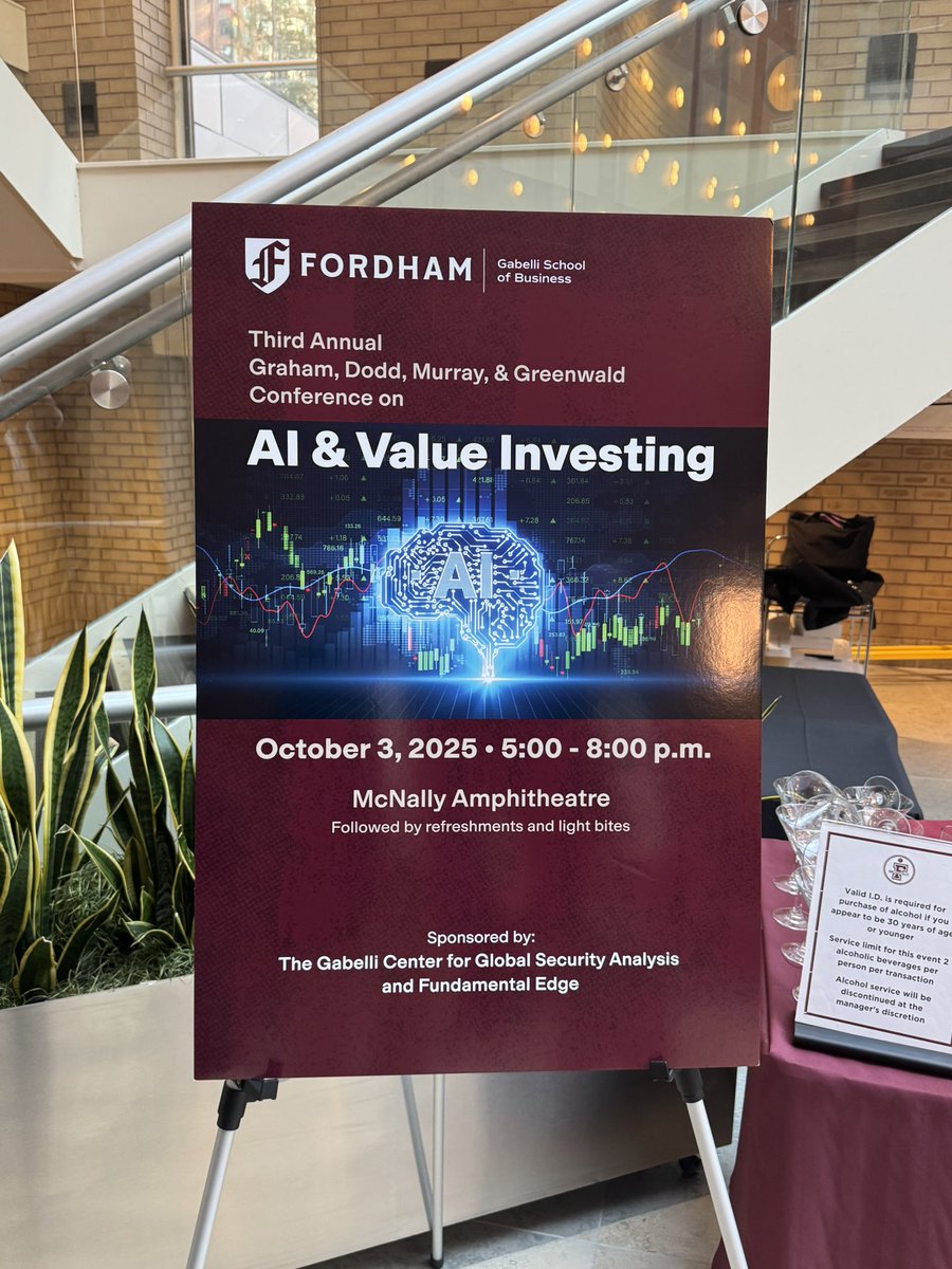 Brett Caughran (@fundamentedge) on Twitter photo Next up: AI & Value investing at Fordham Next up: AI & Value investing at Fordham