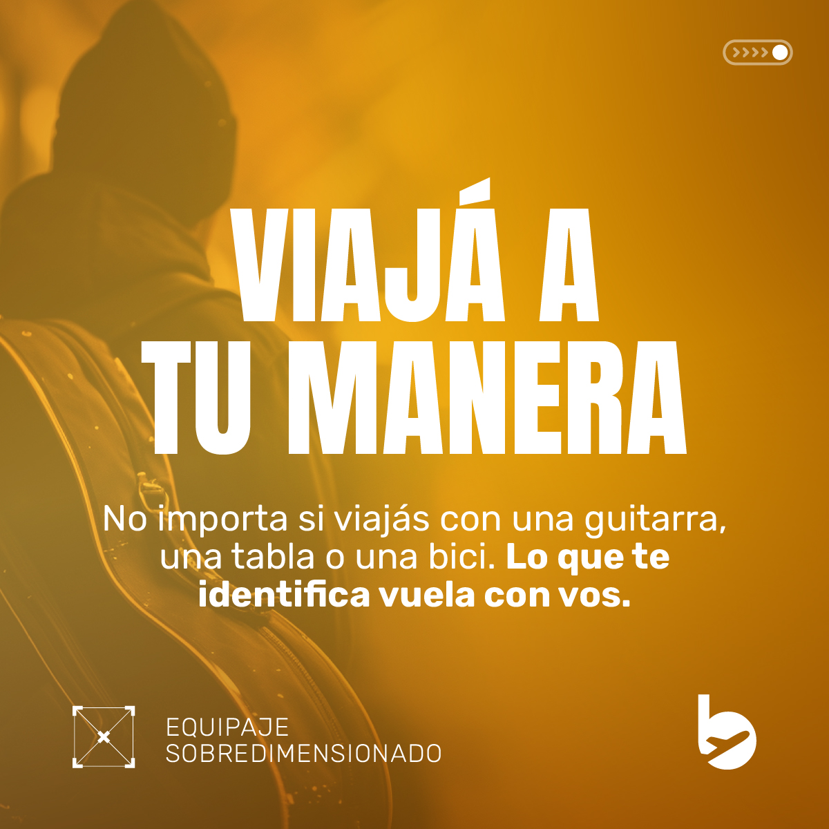 flybondioficial's tweet photo. Tu bici, tu guitarra, tu tabla de surf ¿Querés llevarlas de viaje?✈️
⚖️ Puede pesar hasta 15kg
📏 Debe medir 277cm lineales.
Conocé más info 👉https://t.co/hvZpicG3x1 y elegí que llevar en tu próximo viaje🧳
#Flybondi #Equipaje #Extras #Adicionales https://t.co/FwVKAXoS3L