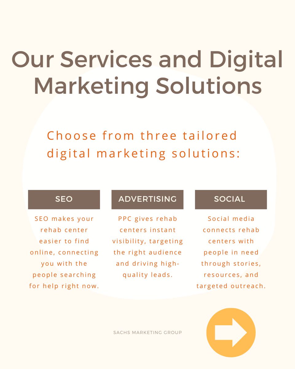 Ready to grow your #treatmentcenter?

Digital marketing can help you reach more people who need your services; fast, effectively, and ethically.

👉 Partner with Sachs Marketing Group and start making a bigger impact today.