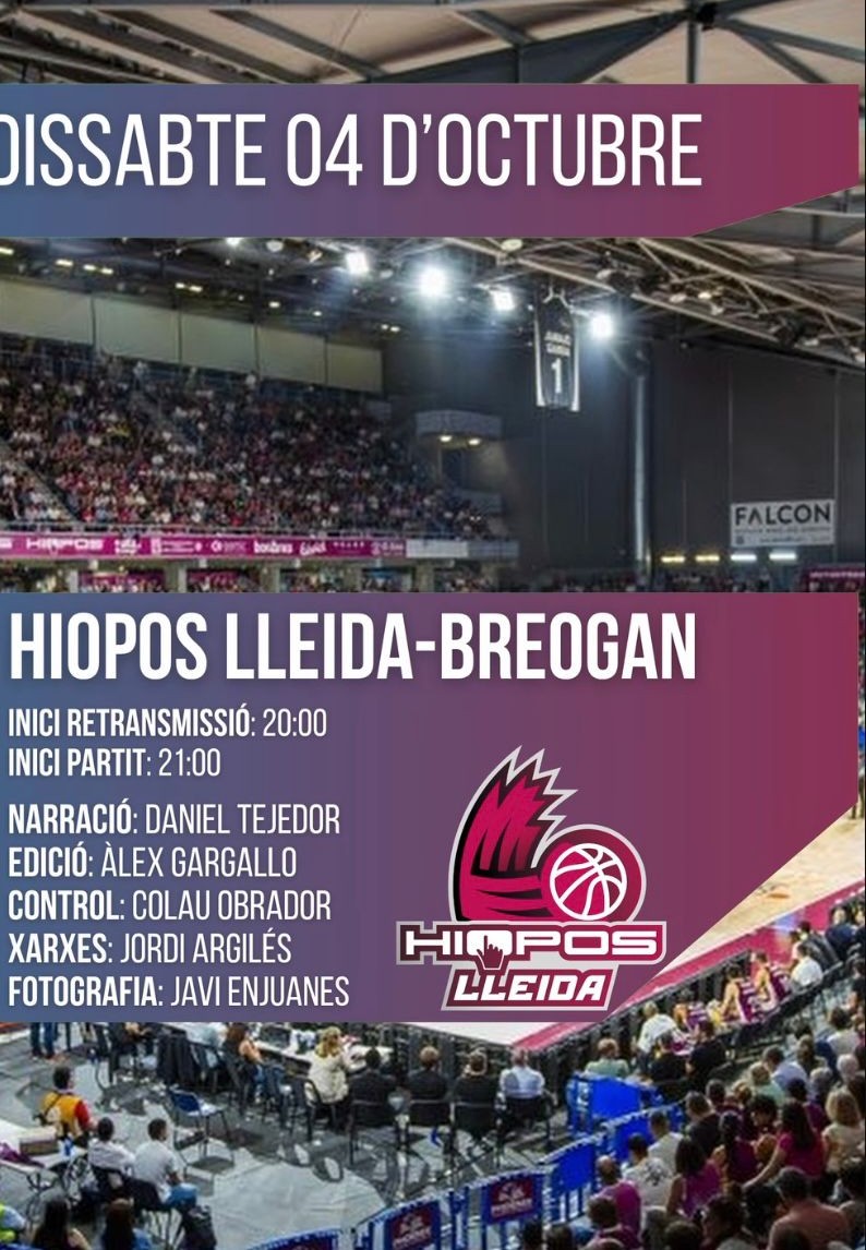 💥 NIT DE BÀSQUET <a href="/ACBCOM/">Liga Endesa</a> AL BARRIS NORD, DIA DE <a href="/flleida/">HIOPOS LLEIDA</a>!🏀

📻 A les 20:00h en DIRECTE amb la prèvia del #HioposLleidaBreogán❗

🔗 segre.com/ca/lleida-en-j…

📋 ALINEACIÓ DE #LleidaEnJoc👇

🎙️ <a href="/Dteje17/">Daniel Tejedor Perez</a>
✍️ <a href="/AlexGargallo_/">Àlex Gargallo</a>
⚙️ <a href="/obradorllinas/">Colau Obrador Llinàs</a>
💻 <a href="/JordiArgiles2/">Jordi Argiles</a>
📸 <a href="/Kleshk/">Javi Enjuanes</a>