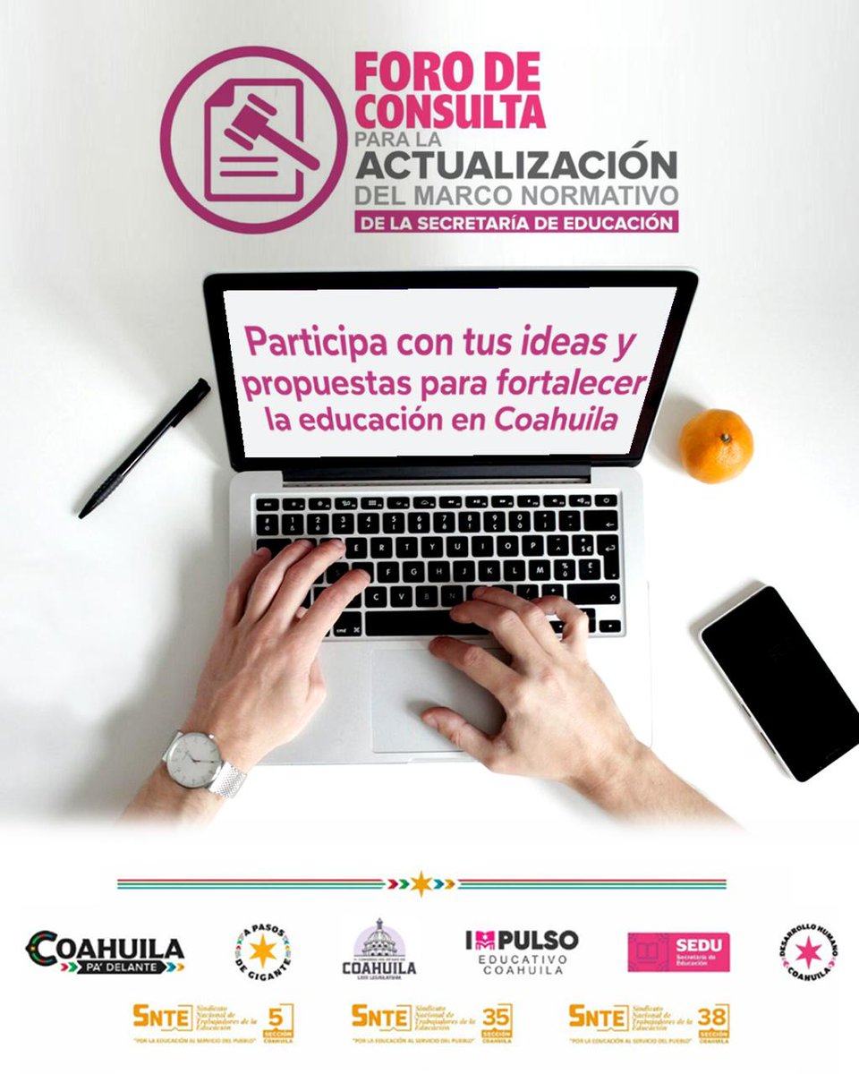 Participa en el Foro de Consulta para la Actualización del Marco Normativo.
Modalidad digital, accesible desde todo el estado. educacion.seducoahuila.gob.mx/index.php/foro…
¡Tu voz cuenta para construir escuelas más seguras, dignas e incluyentes!
#ImpulsoEducativo #CoahuilaPaDelante #APasosDeGigante