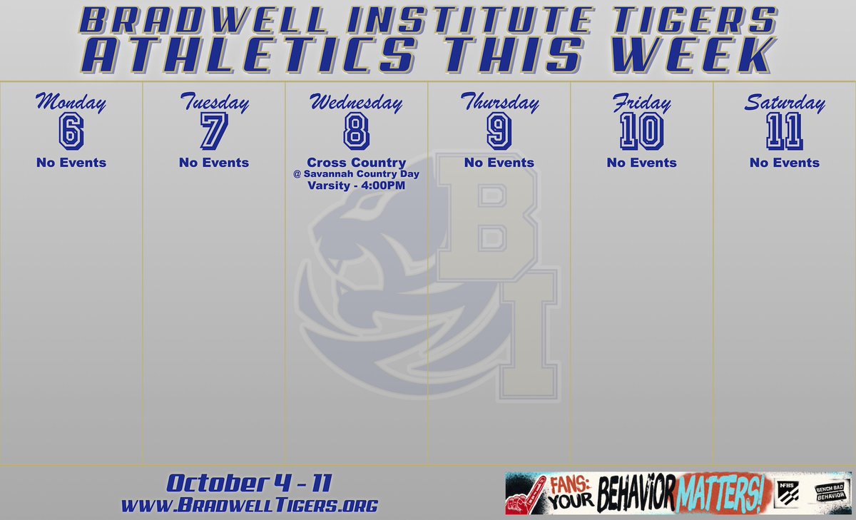 Tigers Athletics this week!! Come out and support your Tigers!!! #BIUKnow