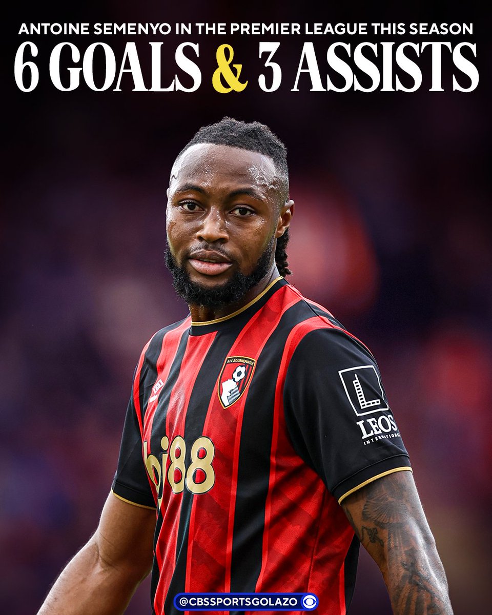 CBSSportsGolazo's tweet photo. Antoine Semenyo leads the Premier League for combined goals + assists this season 📈 https://t.co/L7JjZvwgEA
