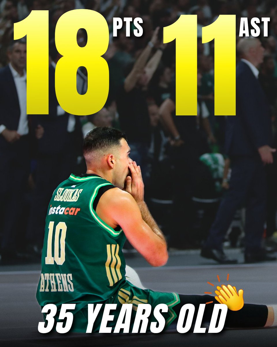 Eurohoopsnet's tweet image. 👏☘️35-year old Kostas Sloukas left it all on the court for his team against Barcelona but it wasn’t enough…
18 PTS
11 AST
4 REB
3 STL
30 PIR
27 MIN