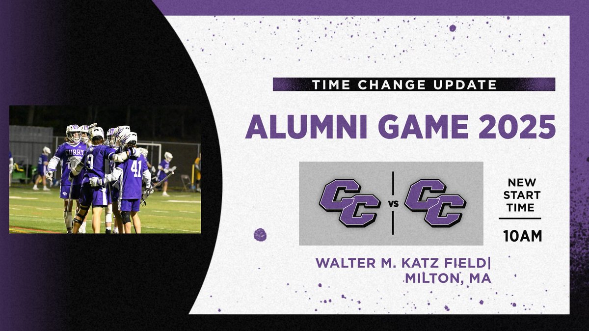 CurryMLAX's tweet image. 🚨TIME CHANGE🚨

Tomorrow’s Alumni Game start time has been moved to 10AM. The field will be available at 9AM for warm ups. The game will be available via Live Stream as well for those who can’t make it! #bethebest #currymlax 

fan.hudl.com/usa/ma/milton/…