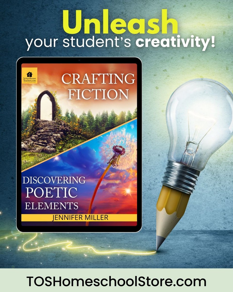 TOSMag's tweet image. Spark creativity with fiction and poetry! Crafting Fiction and Discovering Poetic Elements from SchoolhouseTeachers.com teaches storytelling and poetic techniques. Value-packed. Download today. Start learning now.
Learn more: theoldschoolhouse.com/product/crafti…
#Homeschool #CreativeWriting…