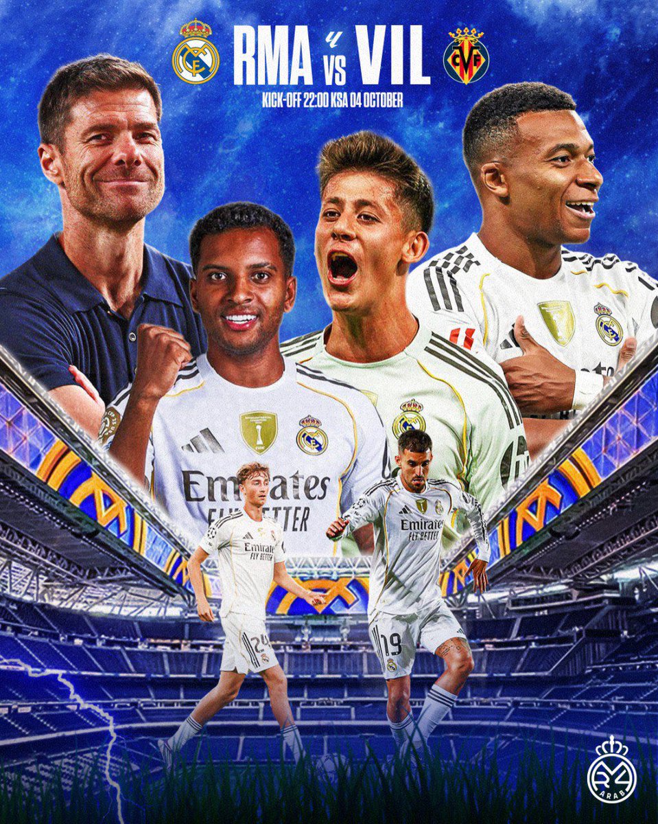 RM4Arab's tweet photo. 🚨 ريال مدريد سيلعب اليوم 🚨

🆚 فياريال
🏆 الدوري الإسباني
⚽️ الجولة 8
🏟️ سانتياغو برنابيو
⏰ 22:00 مساءً بتوقيت مكة المكرمة
🖥 BeIN Sports HD1
🎙️ عصام الشوالي https://t.co/dvzSyeBpi9