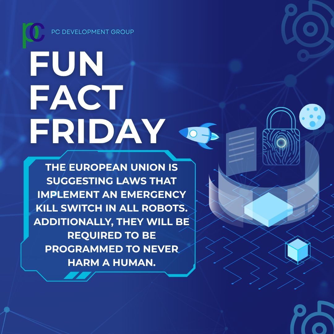 PCDevo's tweet image. Now robots can&apos;t take over the world. #FunFactFriday #PCDevelopmentGroup