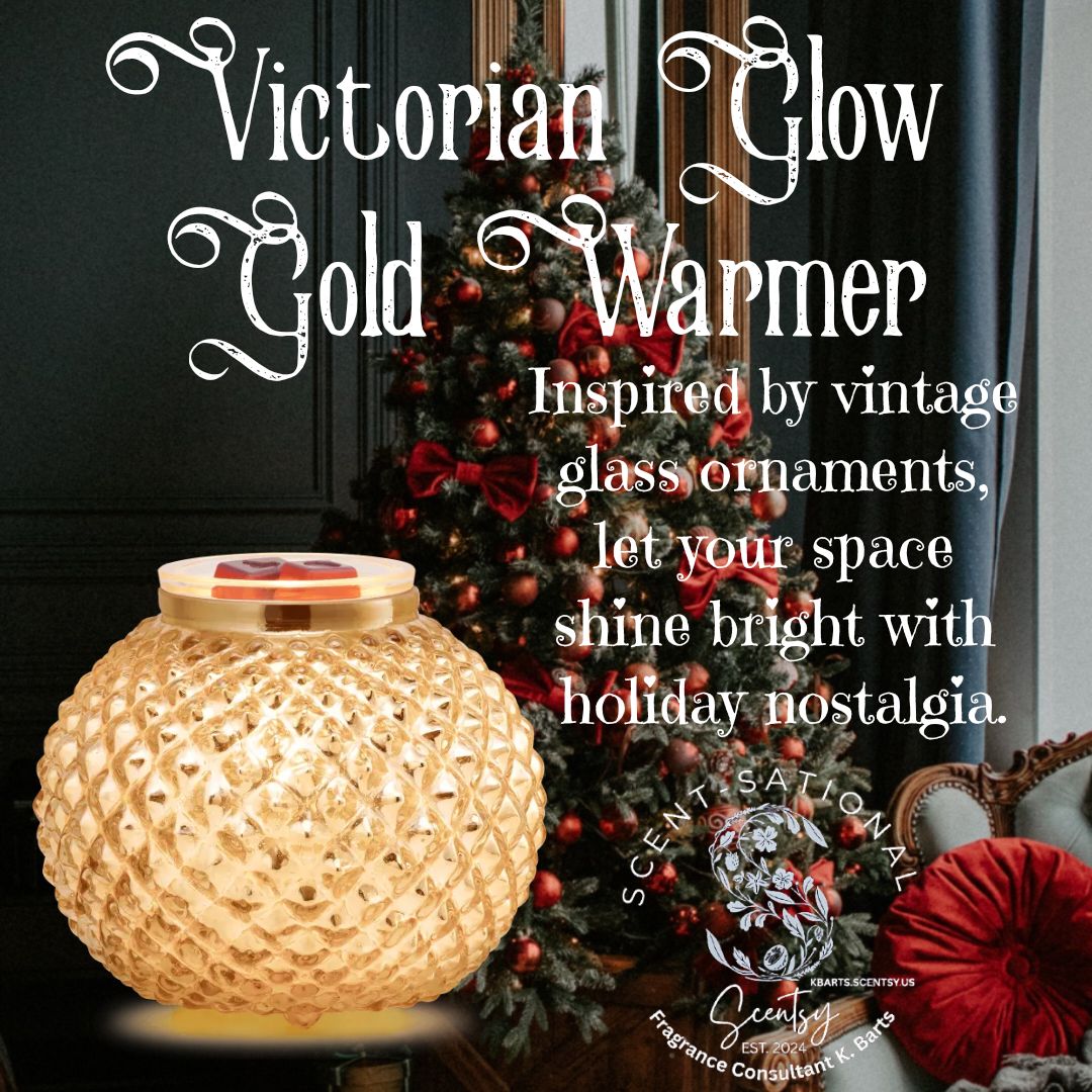 FabFragrances4U's tweet image. Unveil timeless elegance with our Victorian Glow Gold Warmer ✨! Elevate your home decor with this radiant masterpiece. Shop now: kbarts.scentsy.us/shop/p/103774/… #HomeStyle #GlowVibes