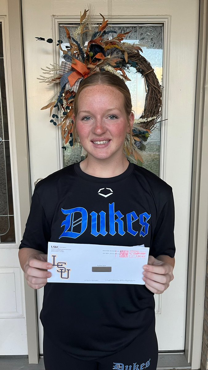 Audrey Seiler 2028 (@seiler_audrey) on Twitter photo I absolutely love getting mail from <a href="/LSUsoftball/">LSU Softball</a> !!ππ<a href="/LadyDukesLamar/">Lady Dukes Lamar / Burgess</a> <a href="/rothrock03/">Laura Rothrock</a> <a href="/CodyFowlerPH/">Cody Fowler</a> <a href="/BethTorina/">Beth Torina</a> <a href="/CoachNealPT/">Bryce Neal</a> <a href="/LSU_SandraMoton/">Sandra</a> <a href="/Tpleasants17/">Taylor Pleasants</a> <a href="/zjermain_15/">Zach Jermain</a> I absolutely love getting mail from <a href="/LSUsoftball/">LSU Softball</a> !!ππ<a href="/LadyDukesLamar/">Lady Dukes Lamar / Burgess</a> <a href="/rothrock03/">Laura Rothrock</a> <a href="/CodyFowlerPH/">Cody Fowler</a> <a href="/BethTorina/">Beth Torina</a> <a href="/CoachNealPT/">Bryce Neal</a> <a href="/LSU_SandraMoton/">Sandra</a> <a href="/Tpleasants17/">Taylor Pleasants</a> <a href="/zjermain_15/">Zach Jermain</a>