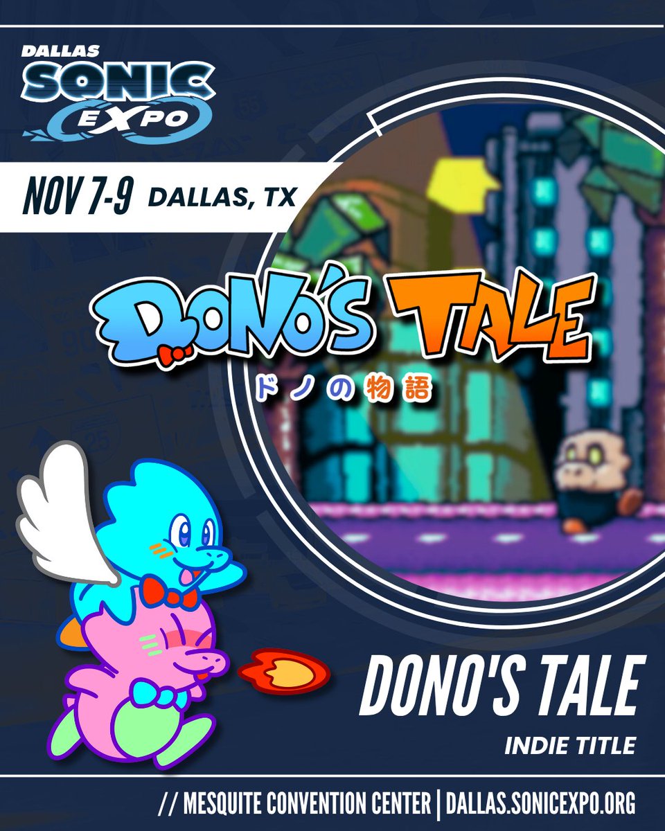🎮 GAMING ANNOUNCEMENT 🎮

We are pleased to announce that DONO's Tale is planning to attend Sonic EXPO: Dallas! Please give this Indie Title a warm welcome!  👋

Sonic EXPO: Dallas badges are available NOW!