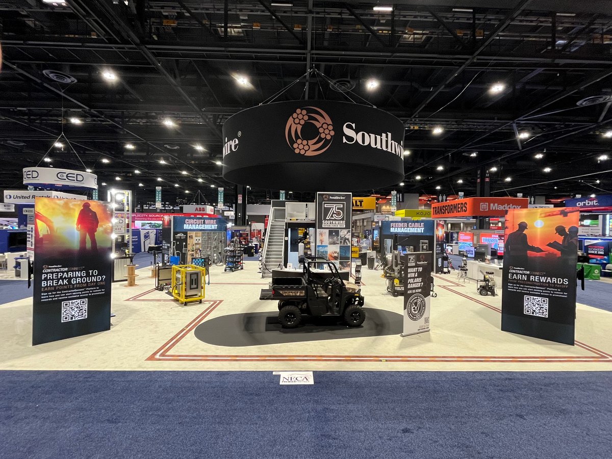 therogersco's tweet image. Rogers partnered with three innovators at the #NECA2025Chicago, including @ABBgroupnews, @PreformedCo and @Southwire . See how these leading brands achieved trade show success bit.ly/4o19NEr.

#exhibitdesign #boothbuilder #interactiveexhibits #eventmarketing #NECA