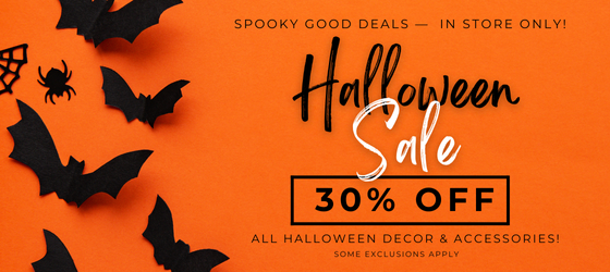 🕸️ The Halloween Sale starts today! 30% OFF seasonal décor (Oct 27–31). Stock up on spooky savings. #HalloweenSale #SpookySeason