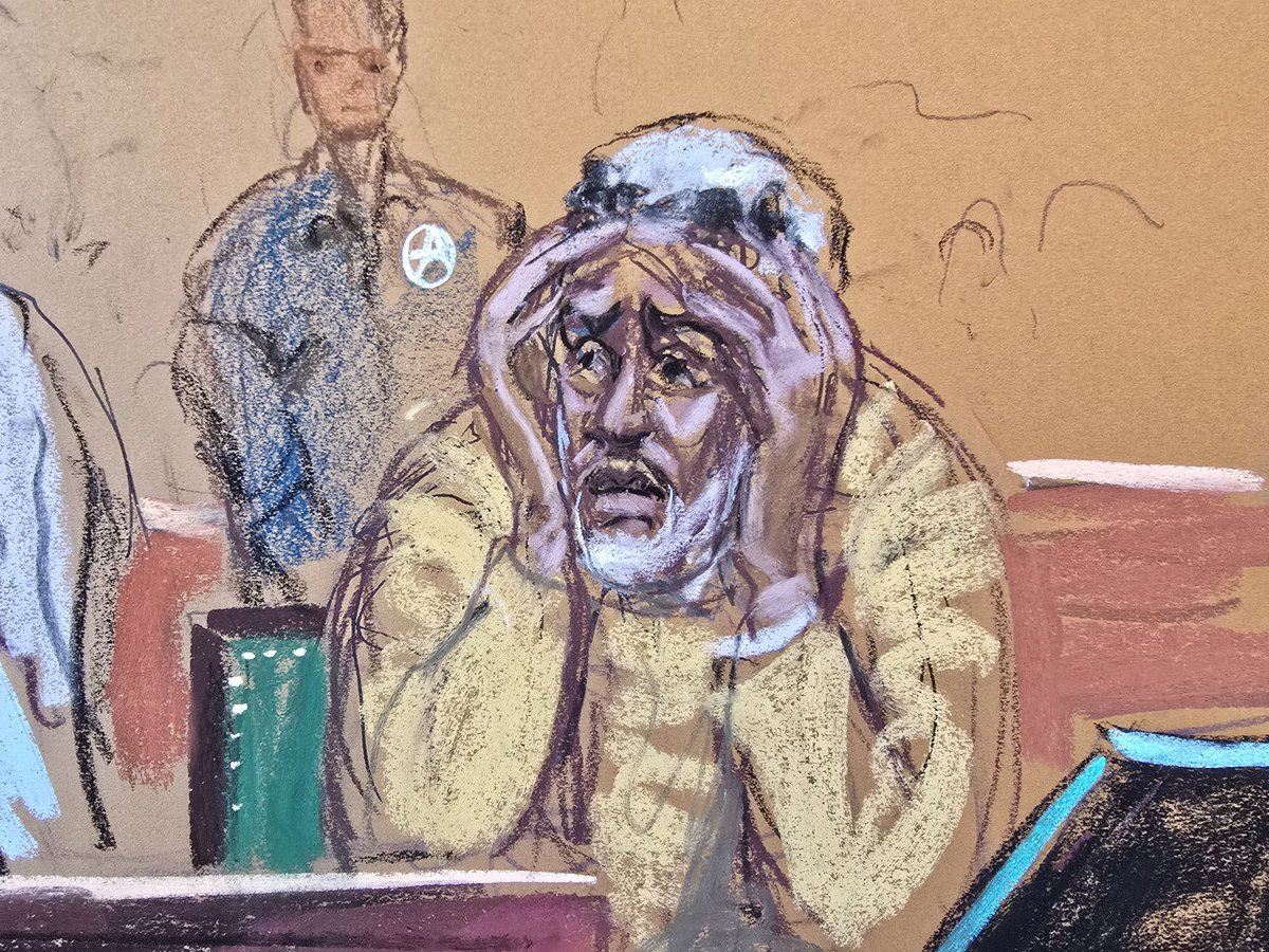 QueenDarbyy's tweet photo. 🚨 BREAKING: After having been found guilty of 2 counts of transporting individuals for prostitution, Judge Subramanian sentences Sean "Diddy" Combs to 4 years and 2 months in prison, excluding time served. 

Diddy "PLEADED" for mercy in the courtroom, and "said he was sorry."
Artist sketches show Diddy crying during sentencing.

Judge said, “Exploitation and violence against women must be met with real accountability, to promote respect for the law.”

Diddy was facing 20 years.
Has justice been served?