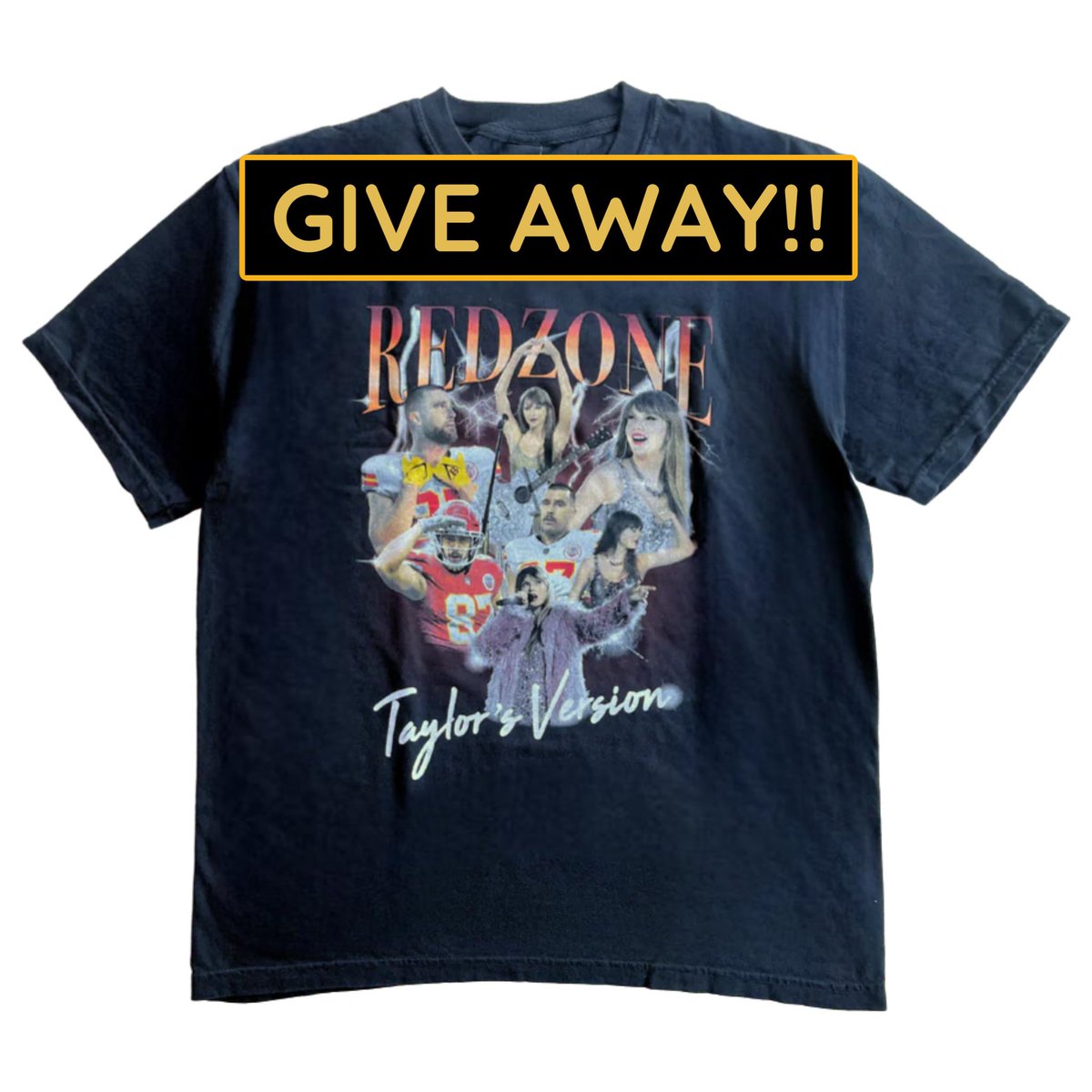 Farzin21's tweet image. 🚨🚨🚨 GIVE AWAY TIME! 🚨🚨🚨

Taylor Swift/Travis Kelce Red Zone shirt (large size)

Give away rules:

— Follow @farzin21 
— Repost/like this post

U.S. residents eligible only to enter for a chance to win. Winner will be randomly selected &amp;amp; announced on Thursday, Oct. 9 at 8 pm…