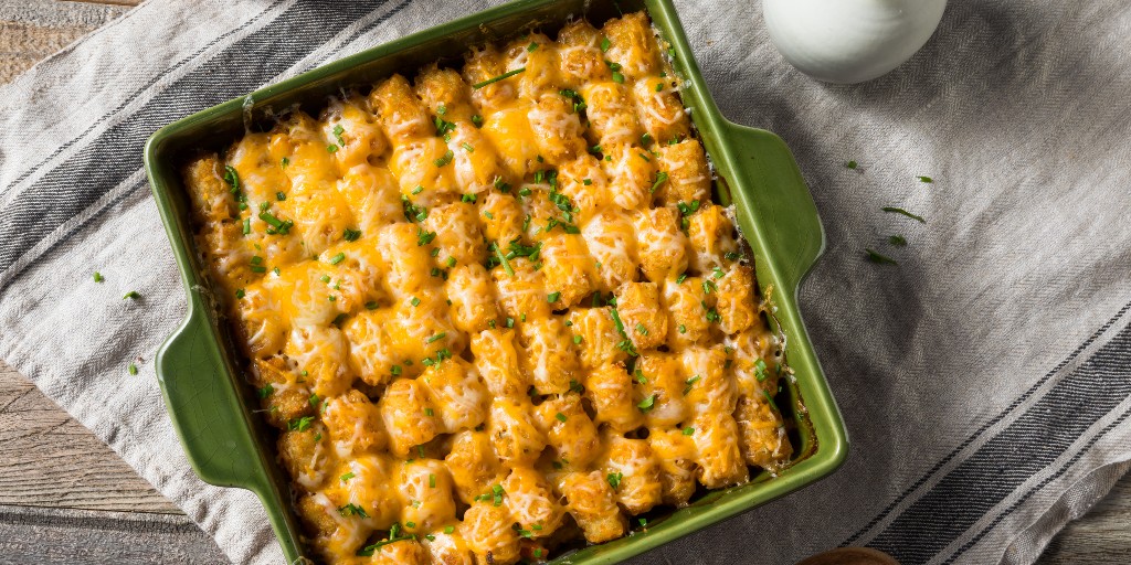This cheesy, ground beef, and tater tot casserole is the ultimate comfort food 🤤 

Visit our Recipe Center for the full recipe 🧀 bit.ly/4mwYym3