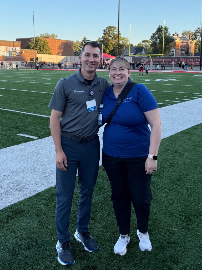 OHSportsMed's tweet photo. #AthleticTraining #SportsMedicine #OhioAthleticTrainers #WomenInMedicine #HighSchoolFootball #OHSAA #FridayNightLights #GiveEmHealth #OhioHealth https://t.co/ygSTNzwPFP