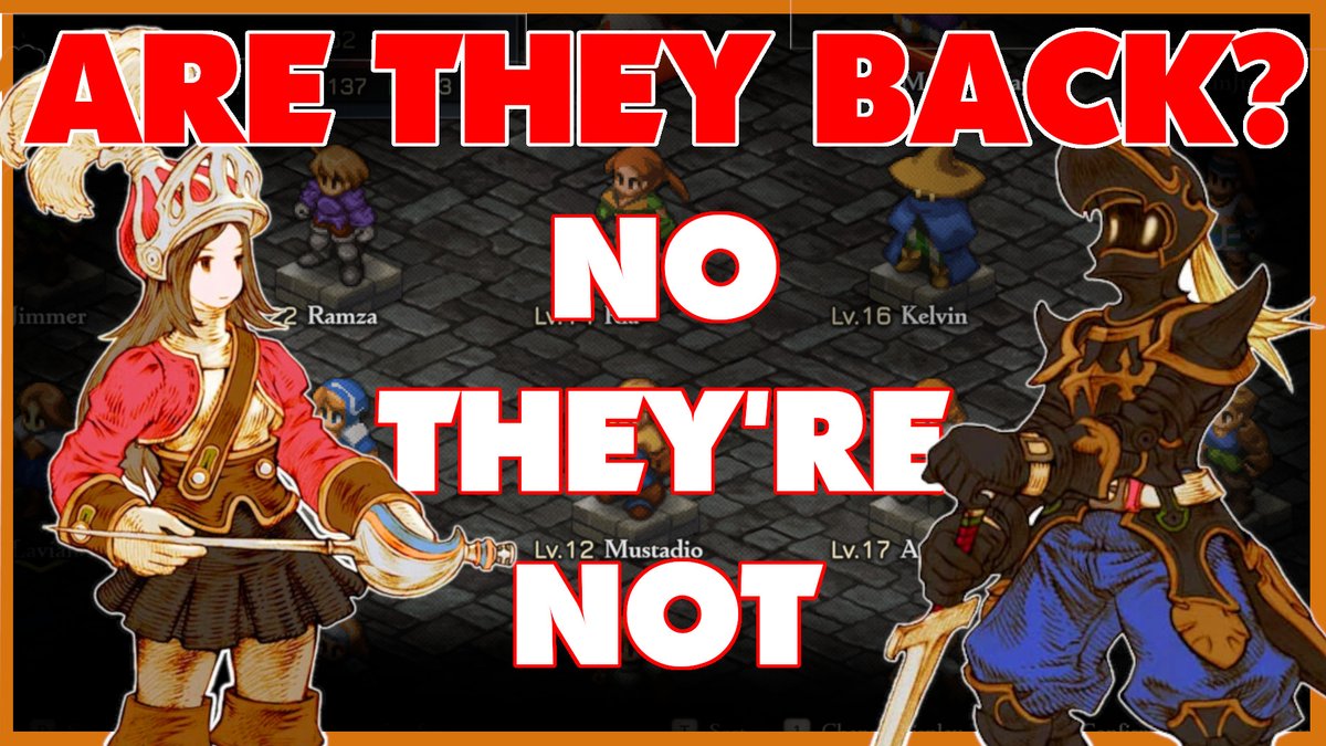NEW VIDEO: Threre's been rumors and discussion swirling about the Dark Knight and Onion Knight jobs being present in FFT: The Ivalice Chronicles. I'm here to temper some expectations, and explain what's ACTUALLY going on. Enjoy!

youtu.be/NilJspxWZTY