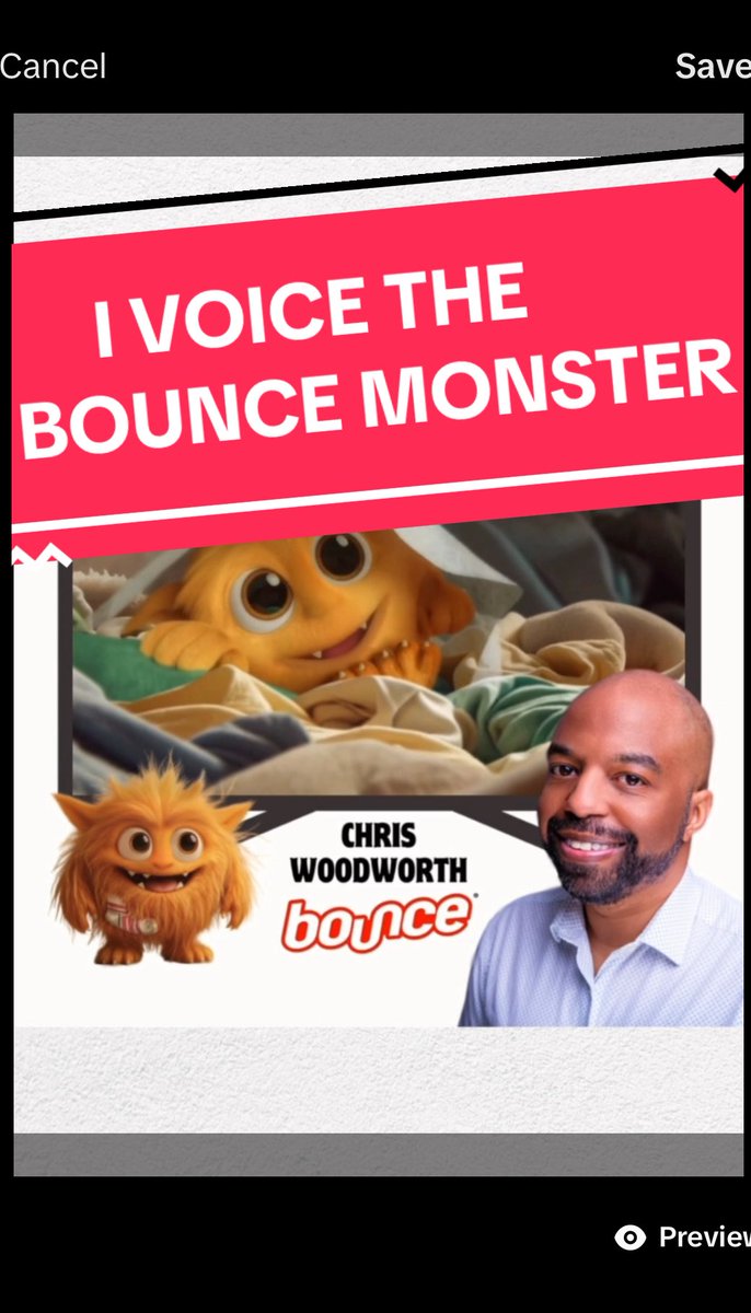 ROLE ANNOUNCEMENT ⭐️🎙️

My first EVER national commercial!

I can now officially announce I voice the Bounce laundry monster. ☺️

First of a few spots now streaming on YouTube and currently on TV across North America, Mexico and Canada.

vm.tiktok.com/ZNdtUmfCU/

#voiceactor