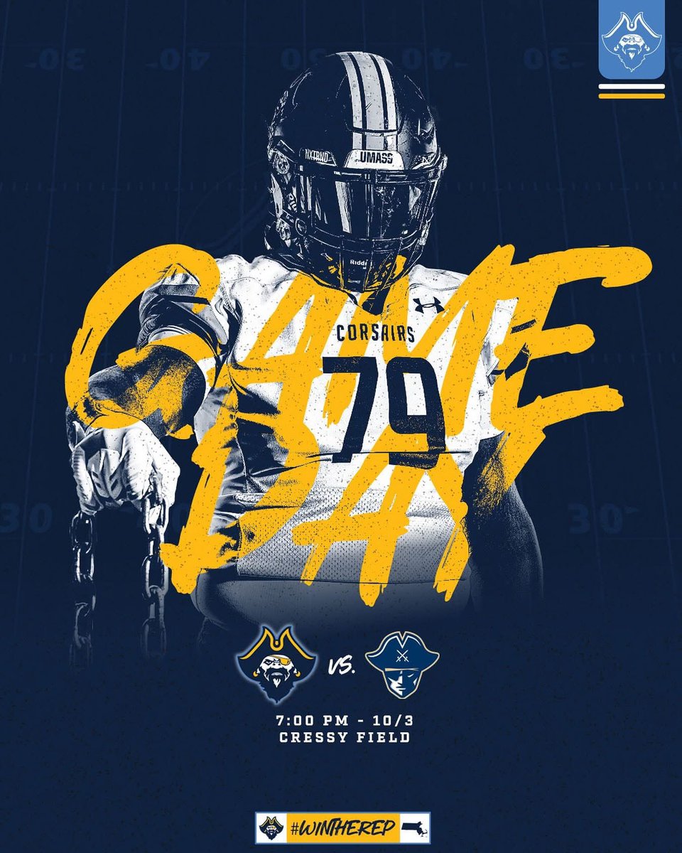 CorsairFootball's tweet photo. Who’s ready for some Friday Night Lights?!

 📍Dartmouth, MA
⏰7pm
🆚 @Mass_Maritime
💻Stream: https://t.co/ClnUqkeBAG #d3fb

#WinTheRep🏴‍☠️ https://t.co/6Ir9wEhkl9