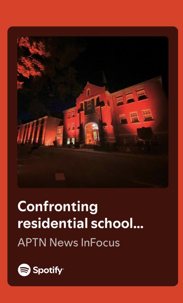 Earlier this week I had the opportunity to sit and discuss Residential School Denialism with <a href="/APTNNews/">APTN News</a> InFocus 

Listen here: open.spotify.com/episode/07MQMs…