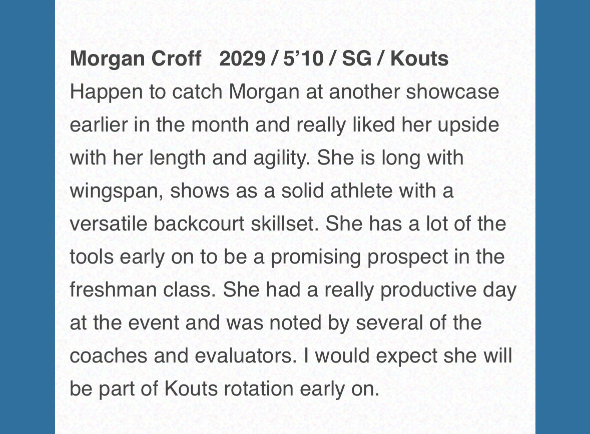 Morgan_cr9's tweet photo. Thank you @coachbeckett for the write up! https://t.co/PuIDzkHuY9