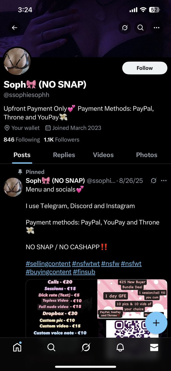 God_of_jet's tweet photo. #buyingcontent she is a scammer please don’t interact with her and since she used a 3rd party app for I can sue so stay tuned https://t.co/3uSFfMO706