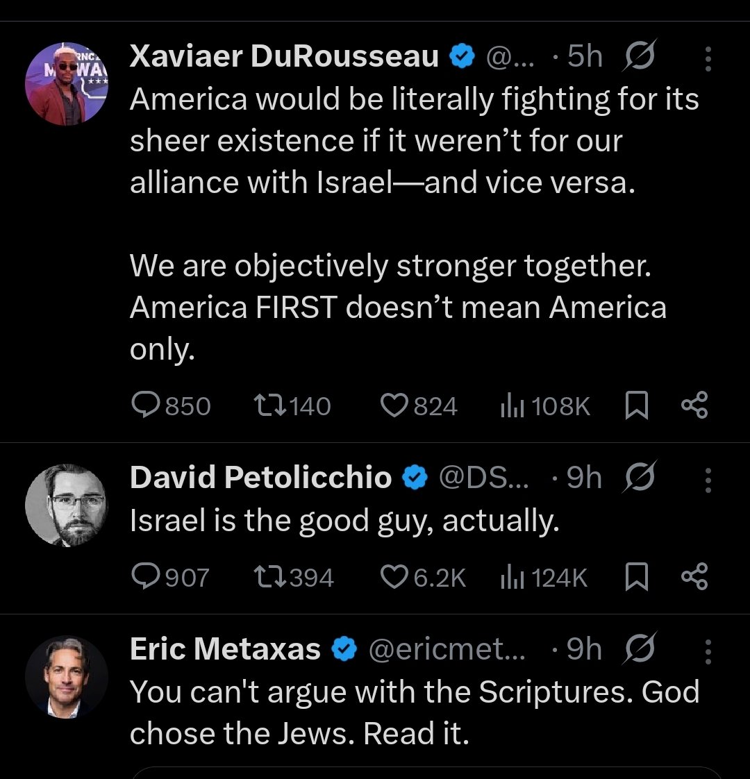 Censorship ramps up, and now the algorithm is promoting straight philosemitism. 

How much more obvious can it get