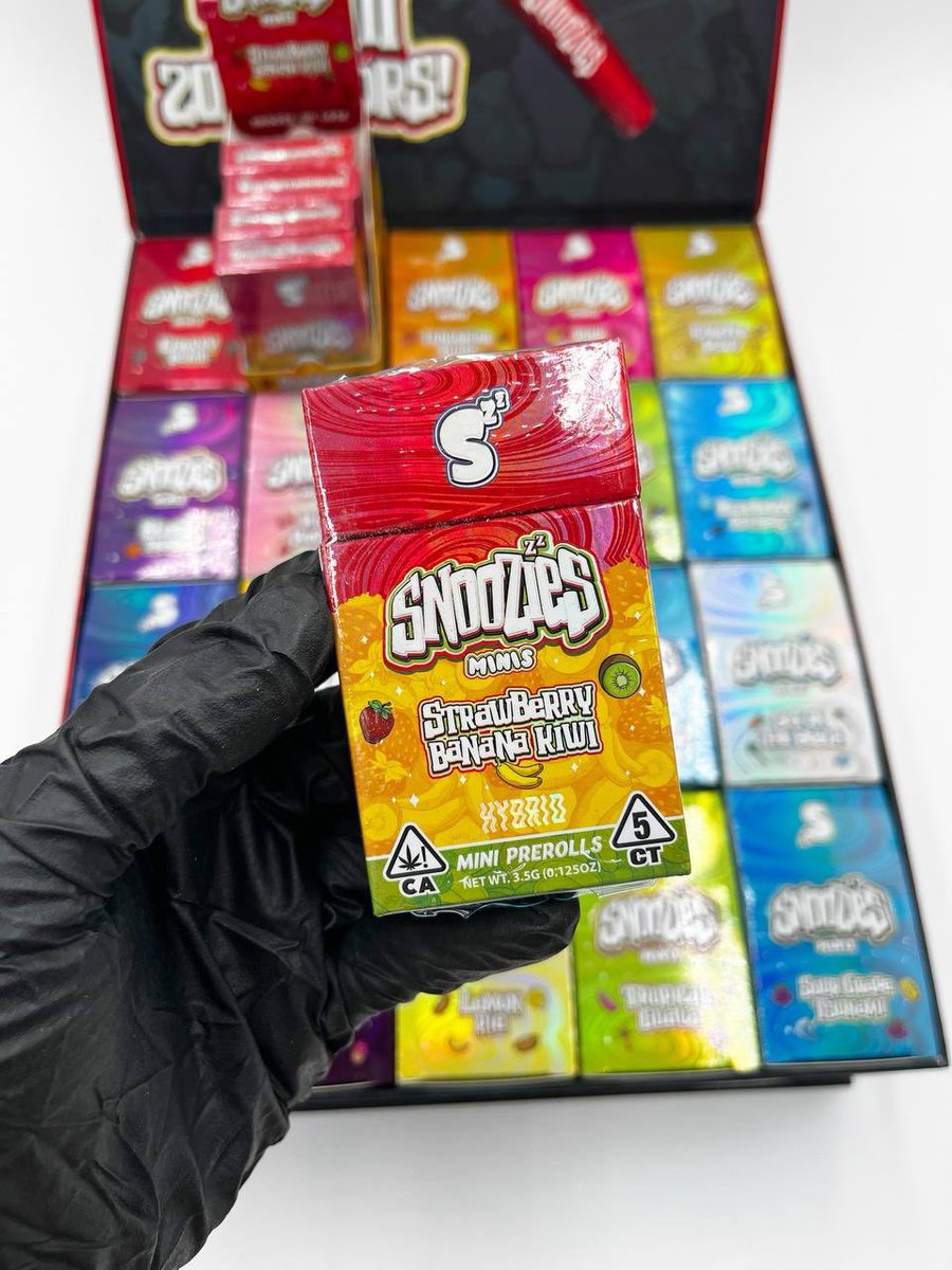 Smacking420's tweet image. Snoozies Minis By Snooze (Authentic):
———————————————
Another fire brand by snooze. Each master box comes with 20 different flavors. The joints burn really good and taste good.

📦10+ $18 each 
📦30+ $17 each 
📦50+ $16 each 
📦100+ $15 each 
📦500+ $14 each 
📦1000+ $13 each