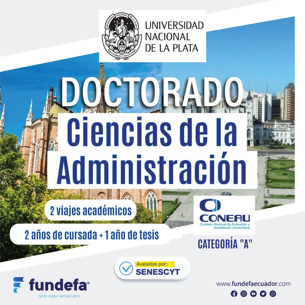 fundefa's tweet image. 📣¡Nuevo Programa Internacional!
𝐃𝐨𝐜𝐭𝐨𝐫𝐚𝐝𝐨 𝐞𝐧 𝐂𝐢𝐞𝐧𝐜𝐢𝐚𝐬 𝐝𝐞 𝐥𝐚 𝐀𝐝𝐦𝐢𝐧𝐢𝐬𝐭𝐫𝐚𝐜𝐢𝐨́𝐧 – Universidad Nacional de La Plata (Argentina)

 Acreditado por CONEAU con Categoría A – la máxima distinción académica.

🔗  Más información 
fundefaecuador.com/es/doctorado-e…