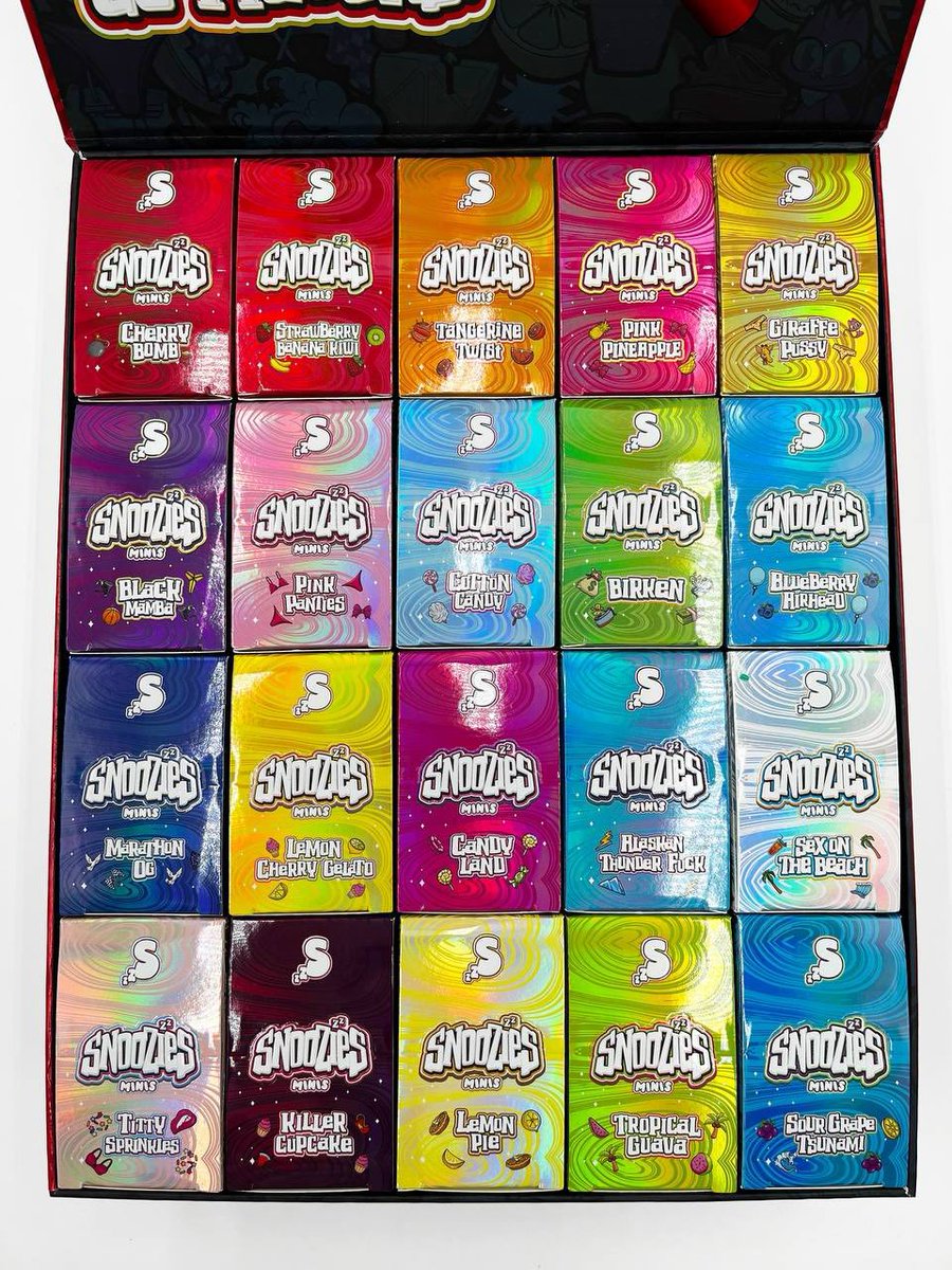 Smacking420's tweet image. Snoozies Minis By Snooze (Authentic):
———————————————
Another fire brand by snooze. Each master box comes with 20 different flavors. The joints burn really good and taste good.

📦10+ $18 each 
📦30+ $17 each 
📦50+ $16 each 
📦100+ $15 each 
📦500+ $14 each 
📦1000+ $13 each