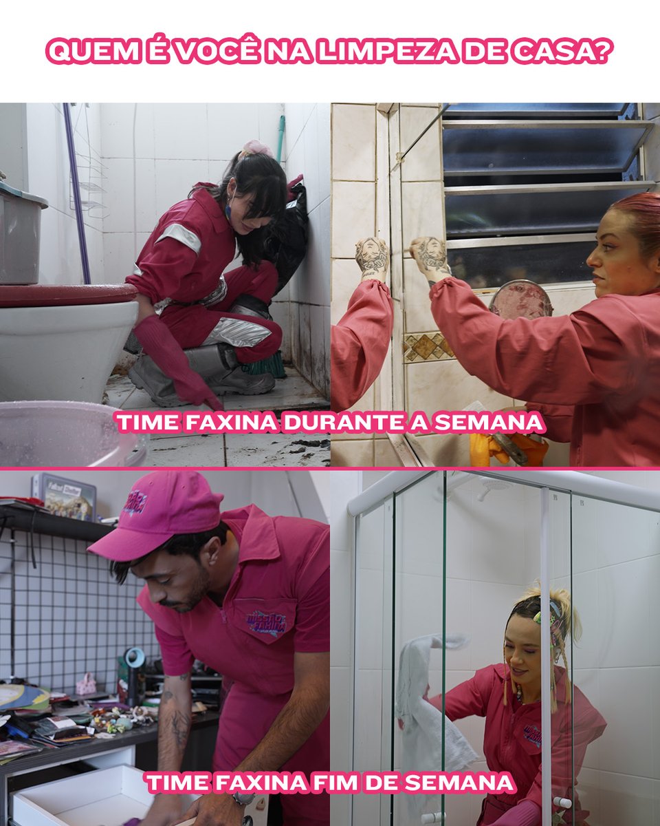 DiscoveryHHBR's tweet photo. Faxina é aquele “mal necessário”... mas cada um tem seu jeito de encarar 🏠

E aí, você pertence a qual desses times? Comenta aqui embaixo 👇 e não perca um novo episódio de Missão Faxina com Ellen Milgrau todas as quintas-feiras, às 19h55, lá no Discovery Home & Health e na HBO Max 🧡

#DiscoveryHHBR #MissaoFaxina #EllenMilgrau #HboMax
